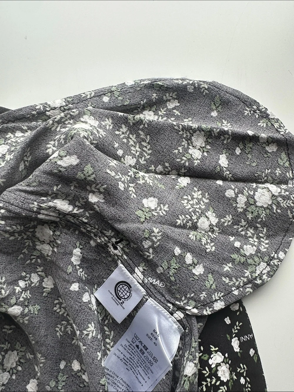 Ganni Black and White Floral Mini Dress - Picture 8 of 8